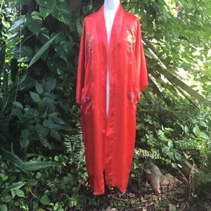 Vintage satin Chinese embroidery robe